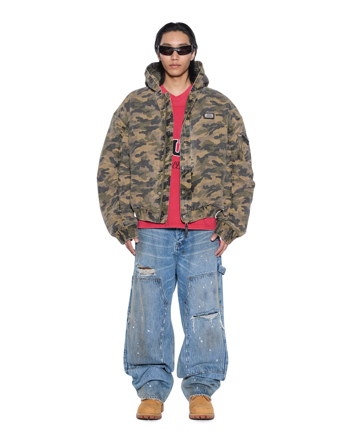 PLATED BOMBER JACKET CAMO
