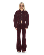 Womens Soho Merlot Slim Denim Jeans - Burgundy