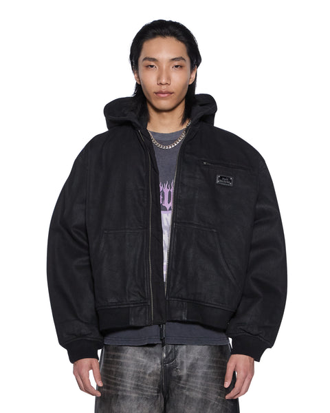 Mens Sin City Plated Waxed Jacket Black Jackets | Ksubi ++