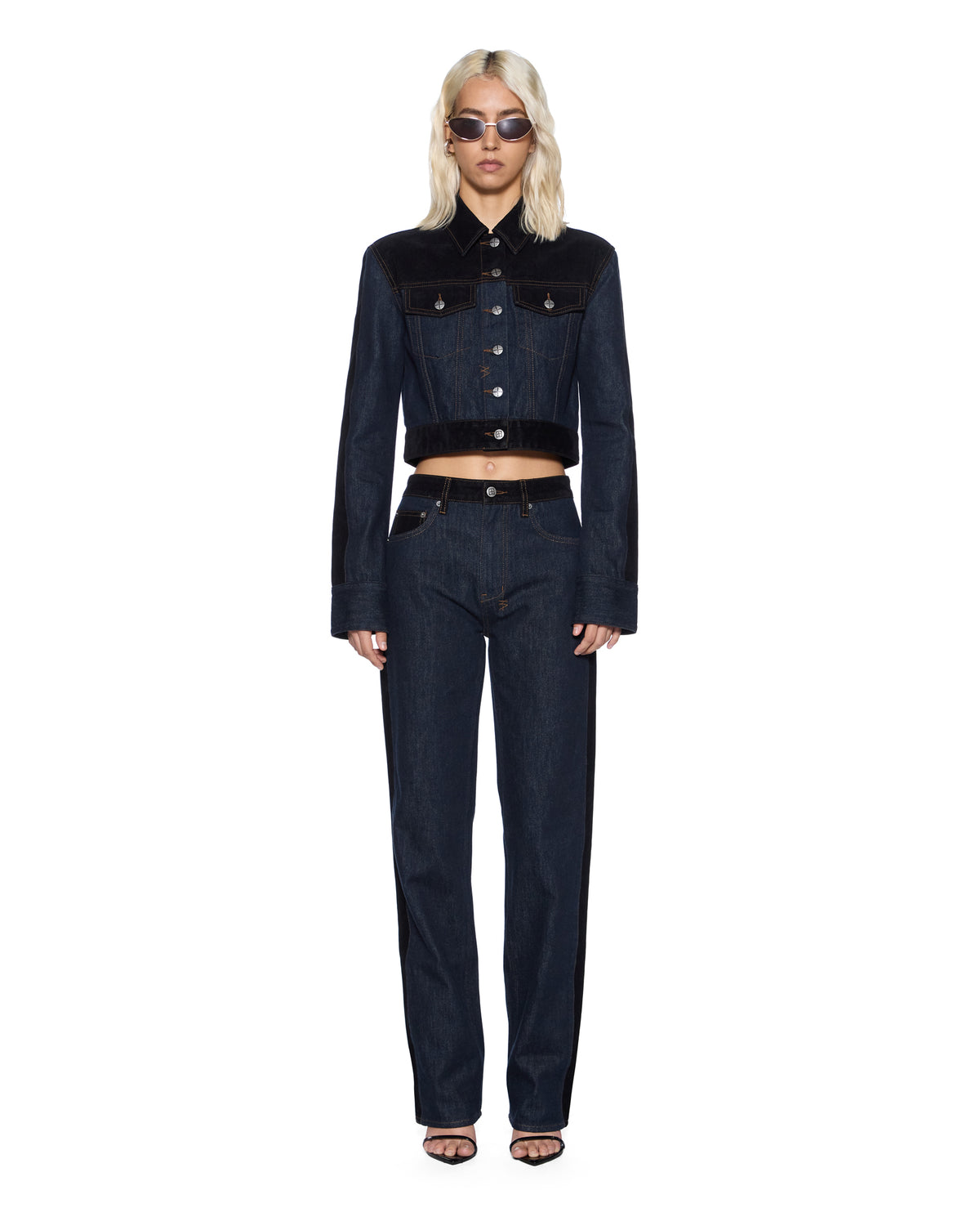 WOMENS SLIM TRUCKER JACKET VIXEN SPLICED JACKETS