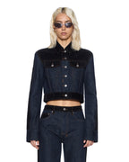 WOMENS SLIM TRUCKER JACKET VIXEN SPLICED JACKETS