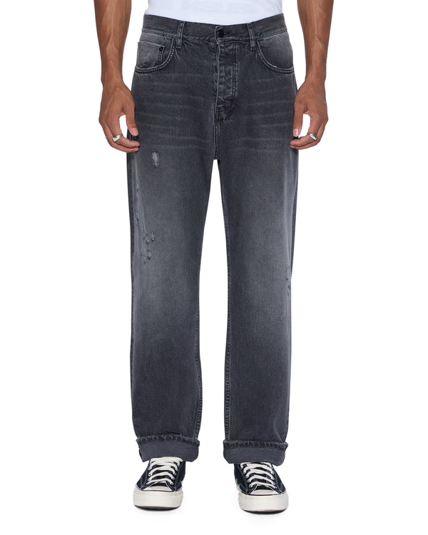 KAM Regular Fit Stretch Jeans – Black Denim, 5 Pocket Style, Available In Tall Lengths (46L)