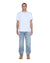 MENS  ANTI K CHAMPAGNE BLUE RELAXED DENIM JEANS