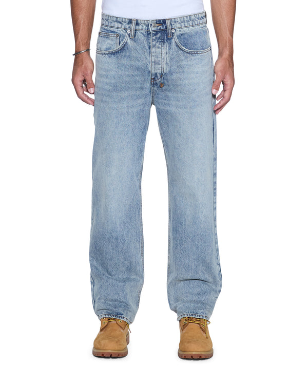 Mens Anti K Champagne Blue Relaxed Denim Jeans | Ksubi