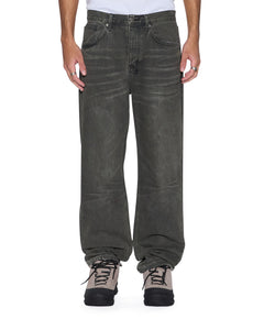 Mens Anti K Mekanik Grey Relaxed Denim Jeans | Ksubi ++