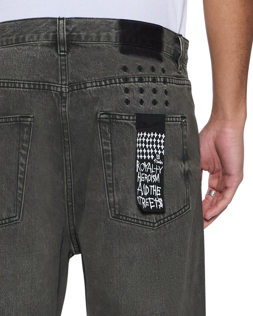 MENS ANTI K MEKANIK GREY DENIM JEANS