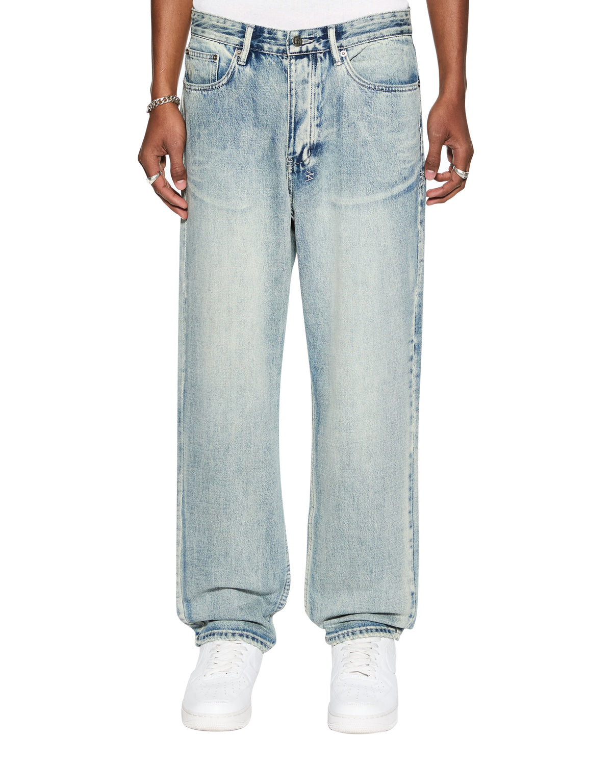 MENS ANTI K PUNK BLUE DENIM JEANS