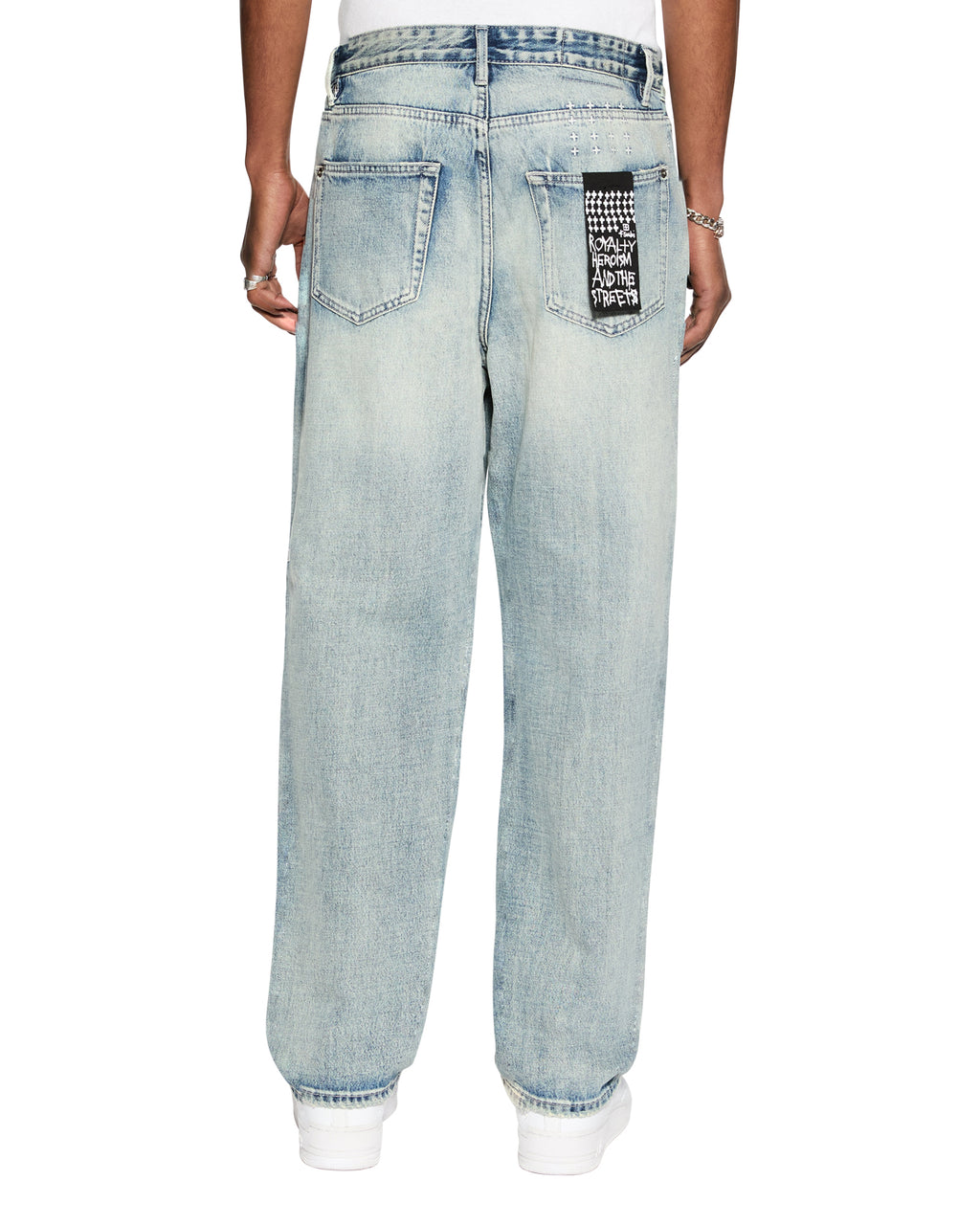 MENS ANTI K PUNK BLUE DENIM JEANS
