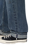 Mens Anti K Selvedge Artist Blue Relaxed Denim Jeans - Denim