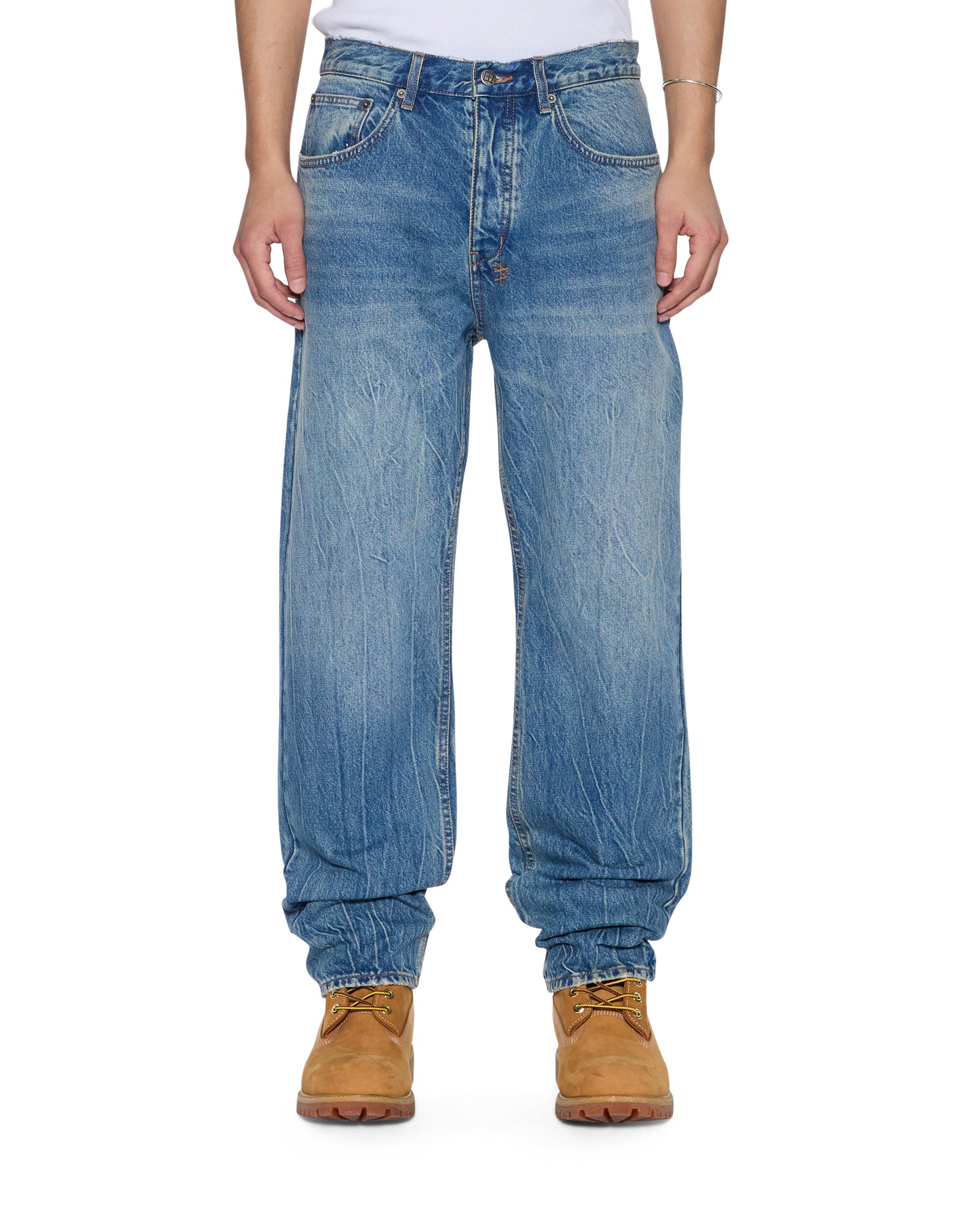 MENS ANTI K TEXAS BLUE RELAXED DENIM JEANS