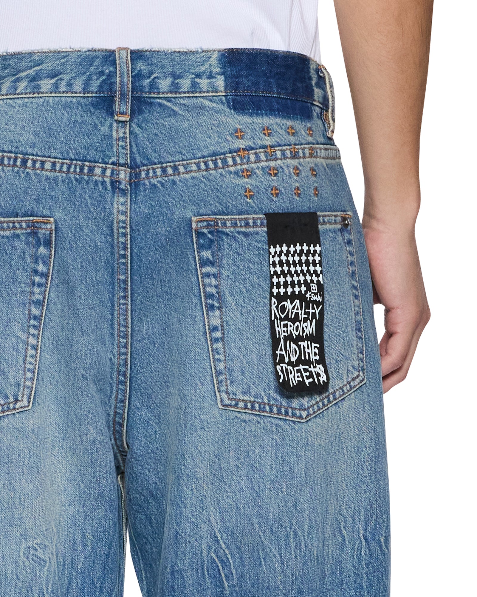 MENS  ANTI K TEXAS BLUE RELAXED DENIM JEANS