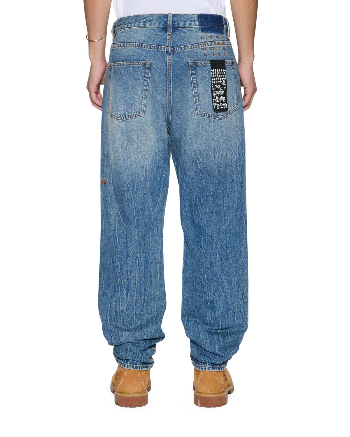 Mens Anti K Texas Blue Relaxed Denim Jeans | Ksubi