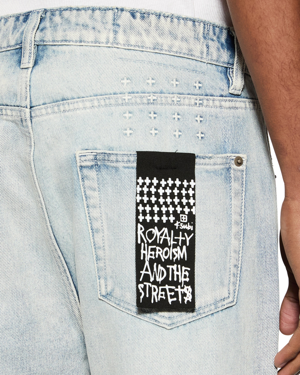Mens Anti K Legacy Blue Relaxed Denim Jeans - Denim