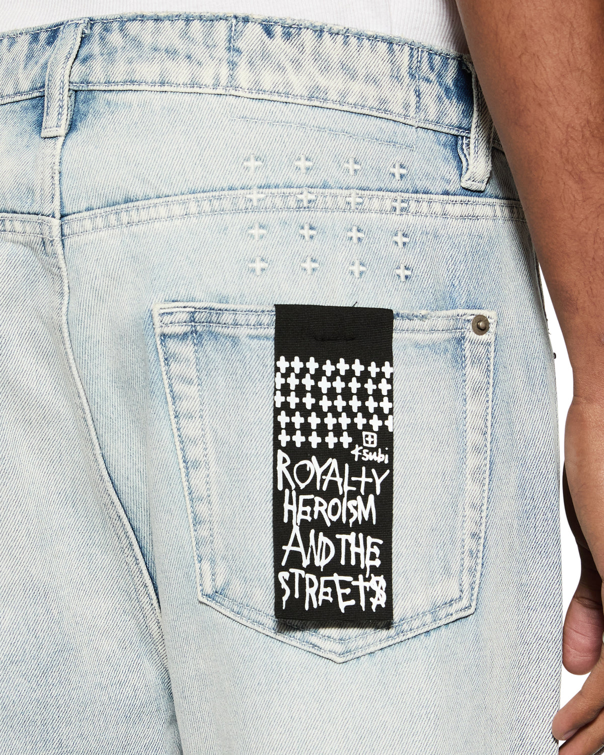 Mens Anti K Legacy Blue Relaxed Denim Jeans - Denim