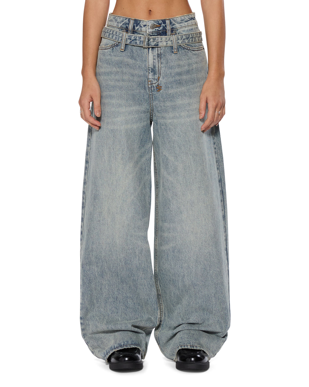 Womens Baggy Jean Echoes Baggy Denim Jeans - Denim