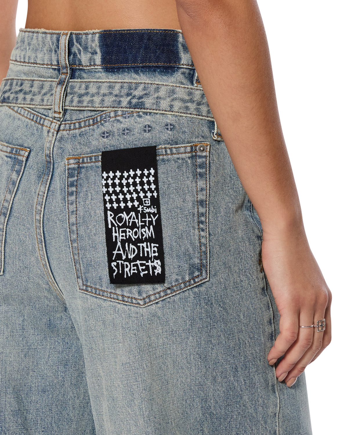 Womens Baggy Jean Echoes Baggy Denim Jeans - Denim