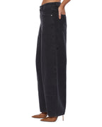 WOMENS BARREL JEAN CARPENTER BLACK DENIM JEANS