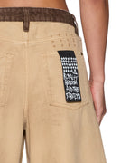 Womens Barrel Jean Carpenter Sierra Tan Barrel Leg Denim Jeans - Tan