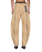 Womens Barrel Jean Carpenter Sierra Tan Barrel Leg Denim Jeans - Tan