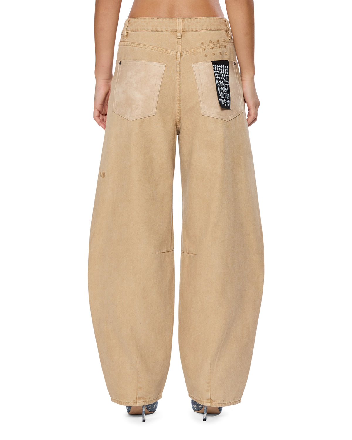 WOMENS BARREL JEAN CARPENTER OAT DENIM JEANS