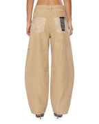 WOMENS BARREL JEAN CARPENTER OAT DENIM JEANS