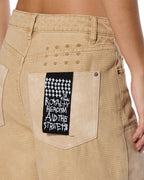 WOMENS BARREL JEAN CARPENTER OAT DENIM JEANS