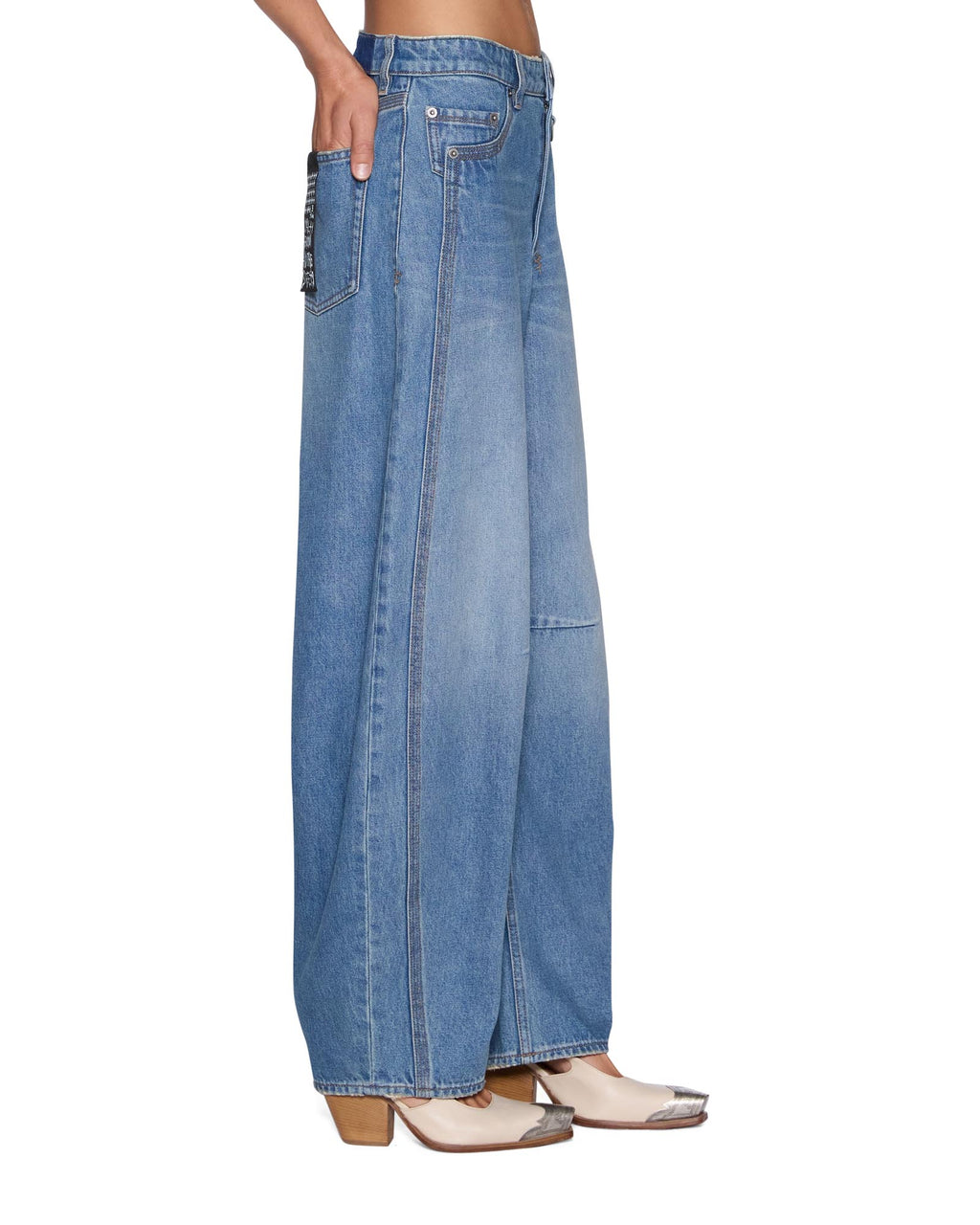 Womens Barrel Jean Highway Barrel Leg Denim Jeans - Denim