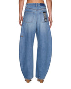 Womens Barrel Jean Highway Barrel Leg Denim Jeans - Denim