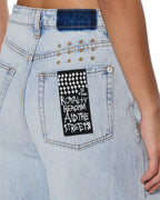 Womens Barrel Jean Statik Barrel Leg Denim Jeans - Denim