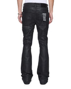 MENS BRONKO BACKSTAGE BLACK STUDDED DENIM JEANS