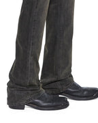 Mens Bronko Graphite Bootcut Denim Jeans - Grey