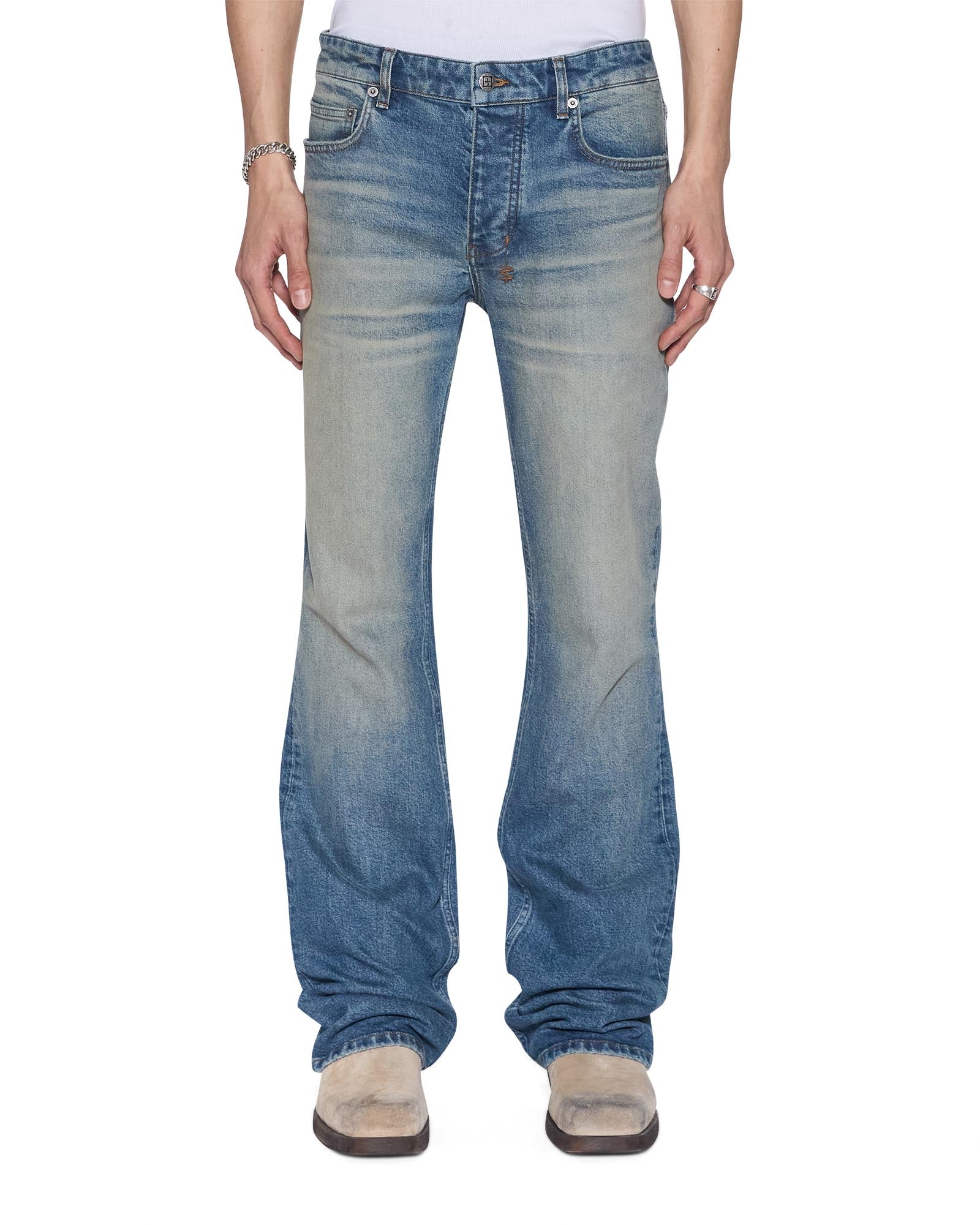 パンツ Punkrock denim Mens Bronko Portland Blue Bootcut Denim Jeans | Ksubi ++