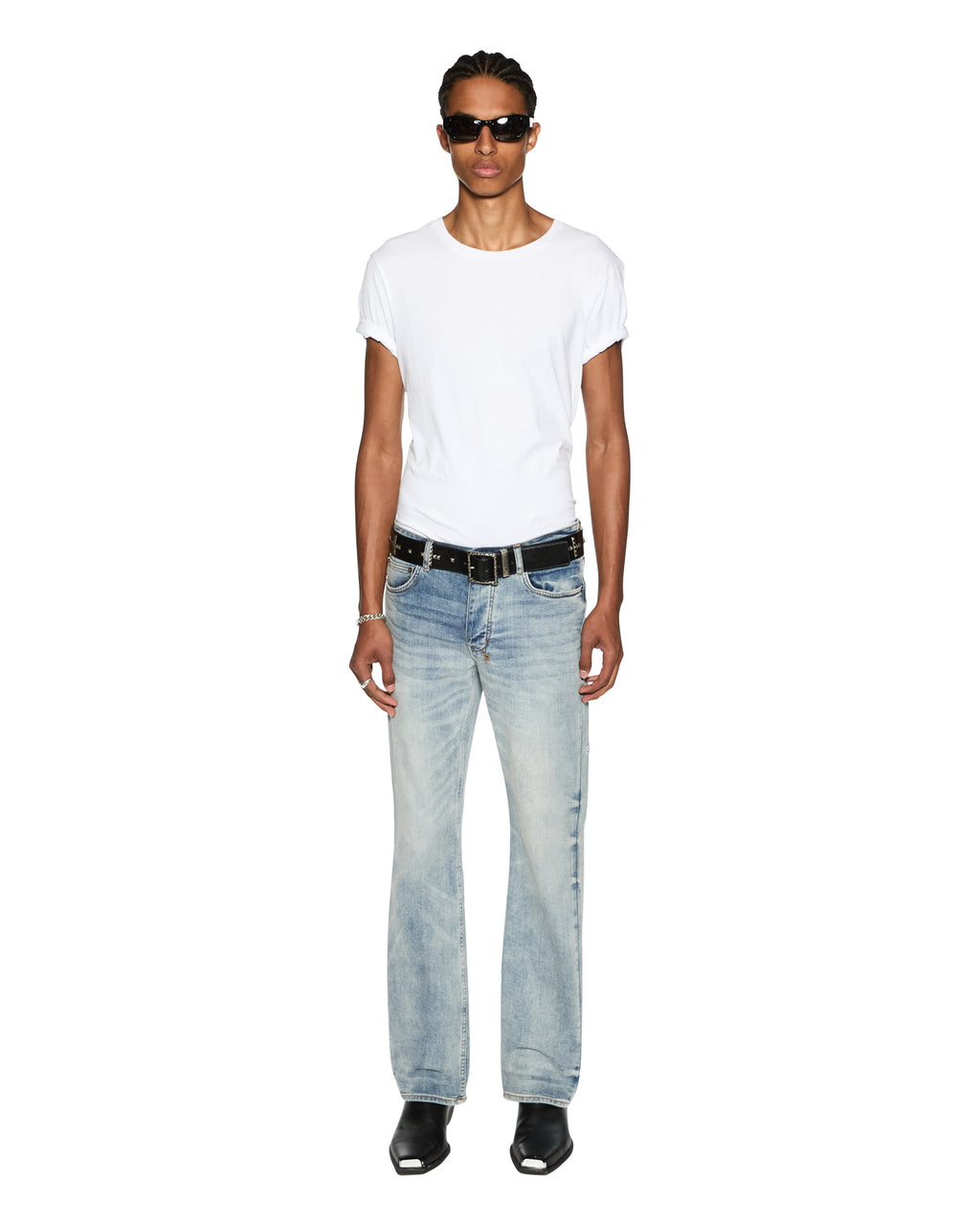 Mens Bronko Pure Dynamite Bootcut Denim Jeans - Denim