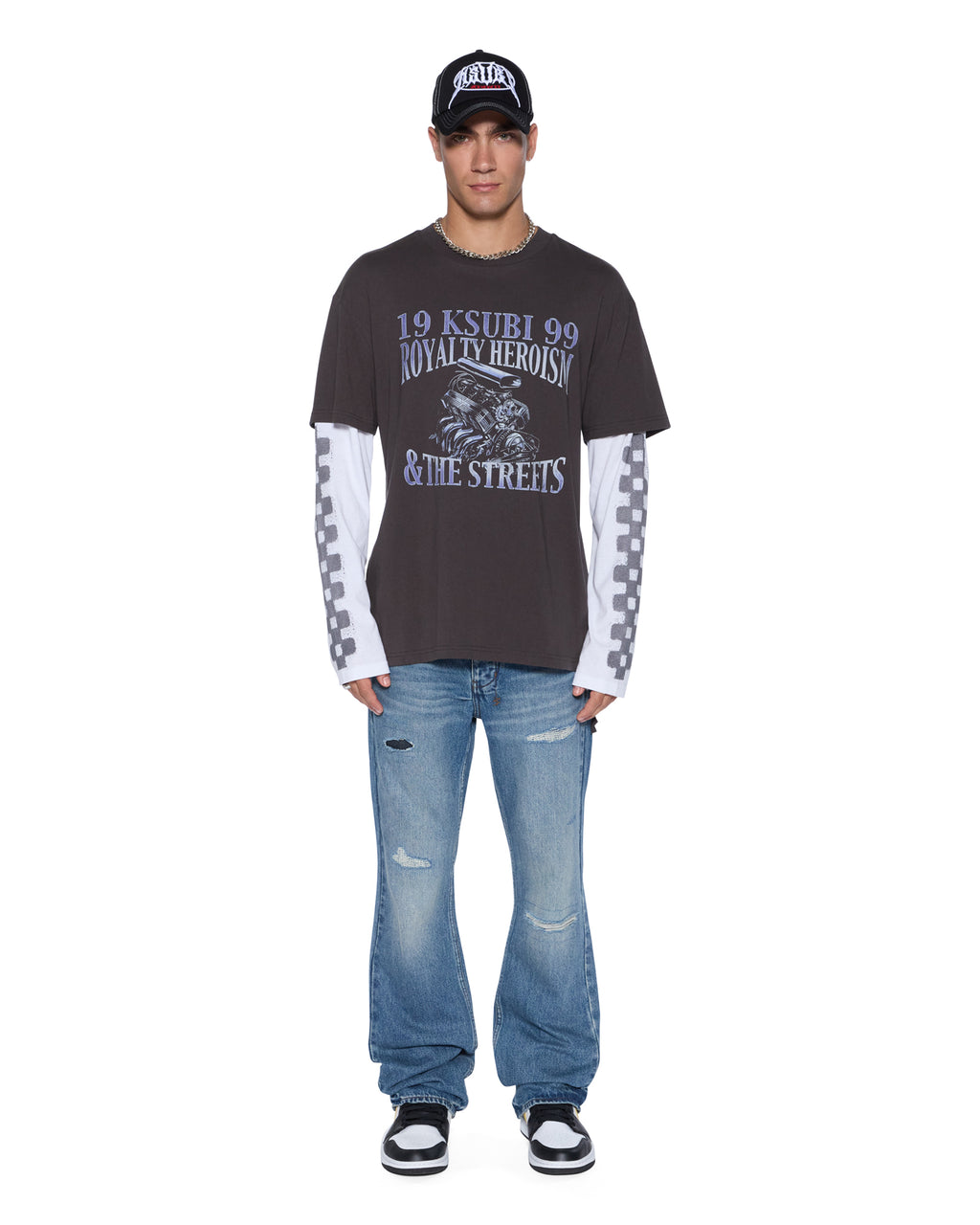 MENS BRONKO ROADHOUSE REPAIR DENIM JEANS