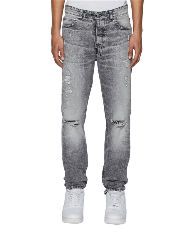 Mens Chitch Smoke Scatter Slim Denim Jeans - Grey