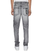 Mens Chitch Smoke Scatter Slim Denim Jeans - Grey
