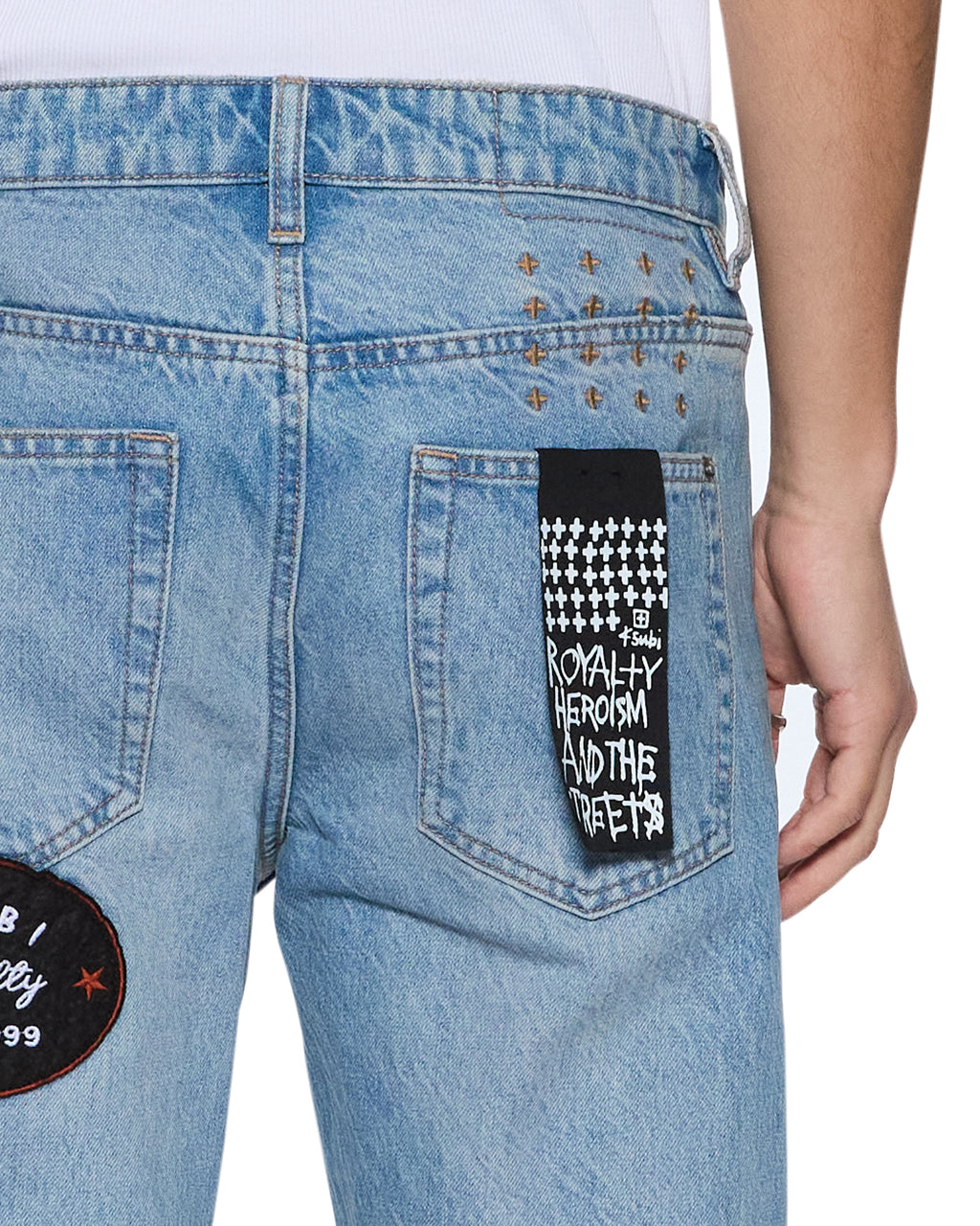 MENS BRONKO TRUE PATCHED DENIM JEANS