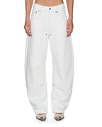 WOMENS BARREL JEAN CARPENTER CHALK DENIM JEANS