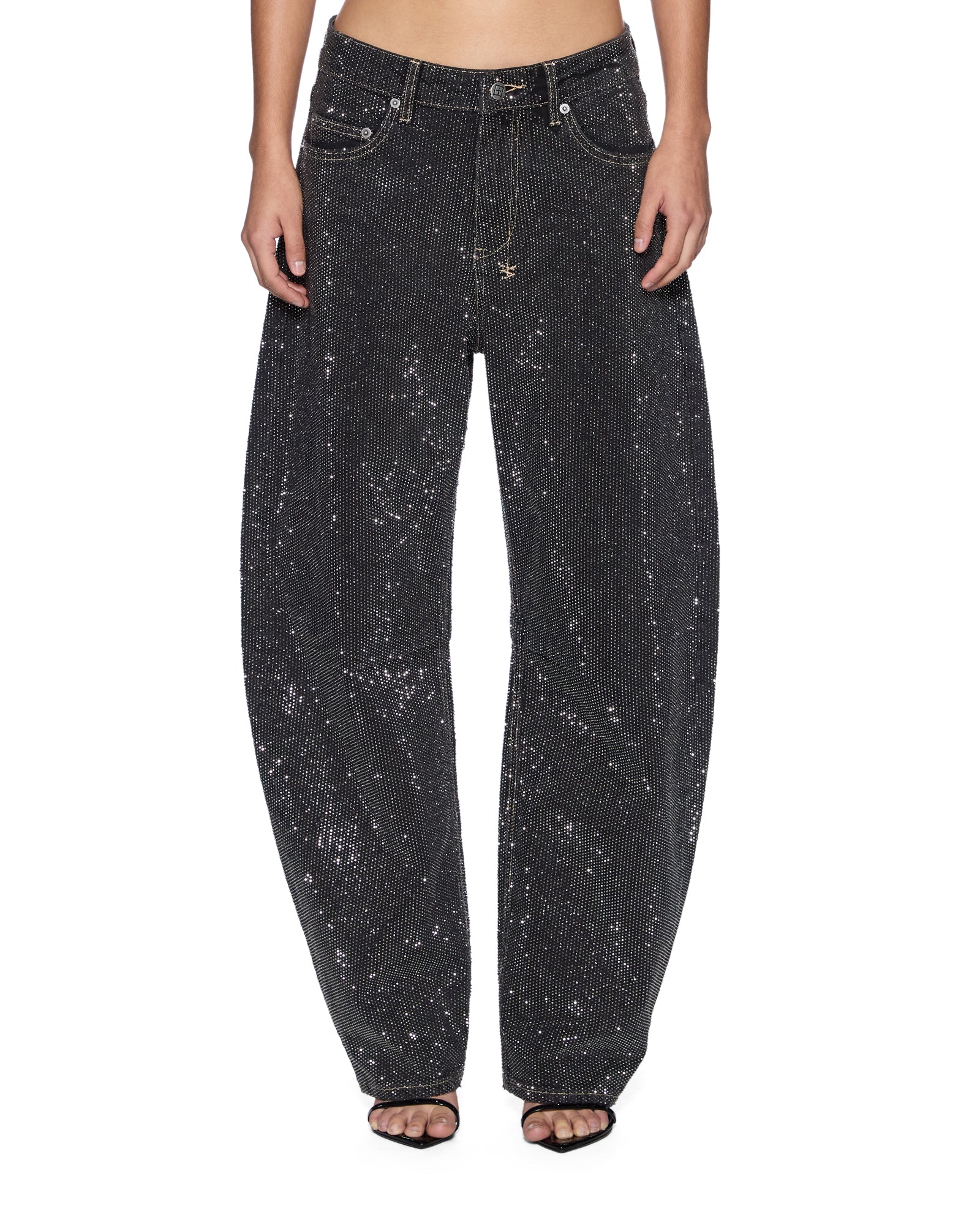 Womens Barrel Jean Opium High Rollers Barrel Leg Denim Jeans