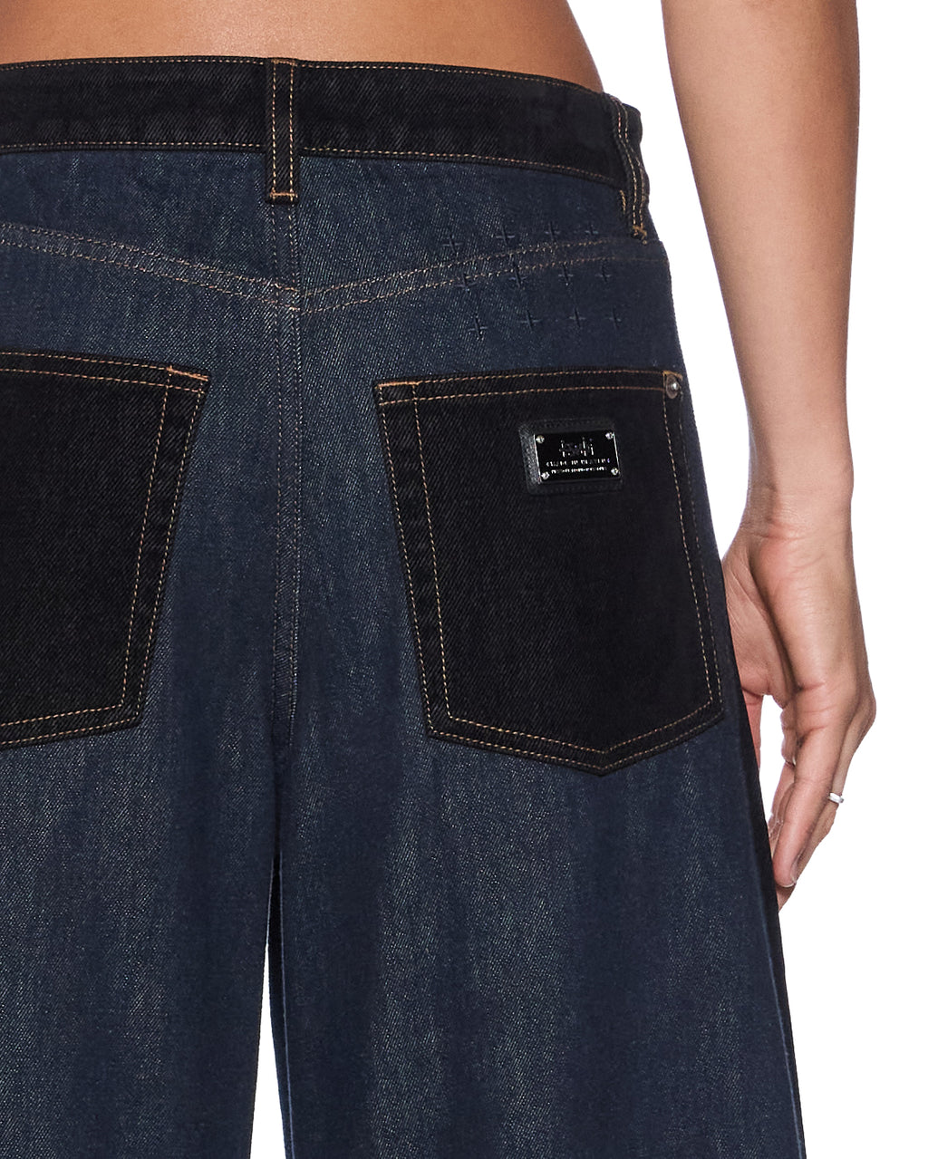 WOMENS BARREL JEAN VIXEN SPLICED DENIM JEANS