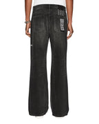 MENS BRONKO EMBLEM BLACK DENIM JEANS