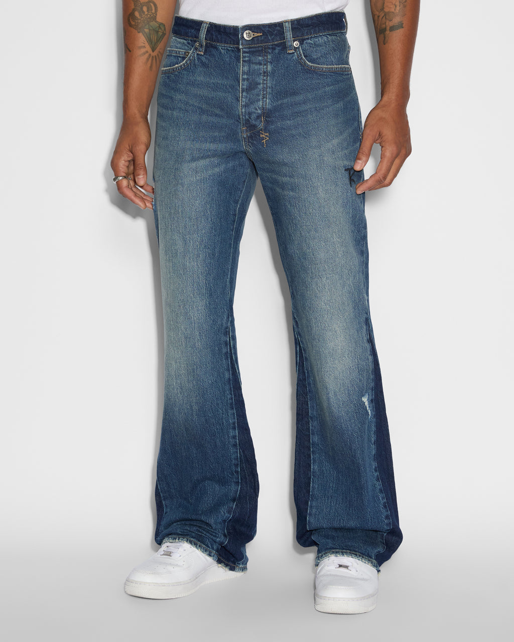 MENS BRONKO TRIP SPLICED DENIM JEANS