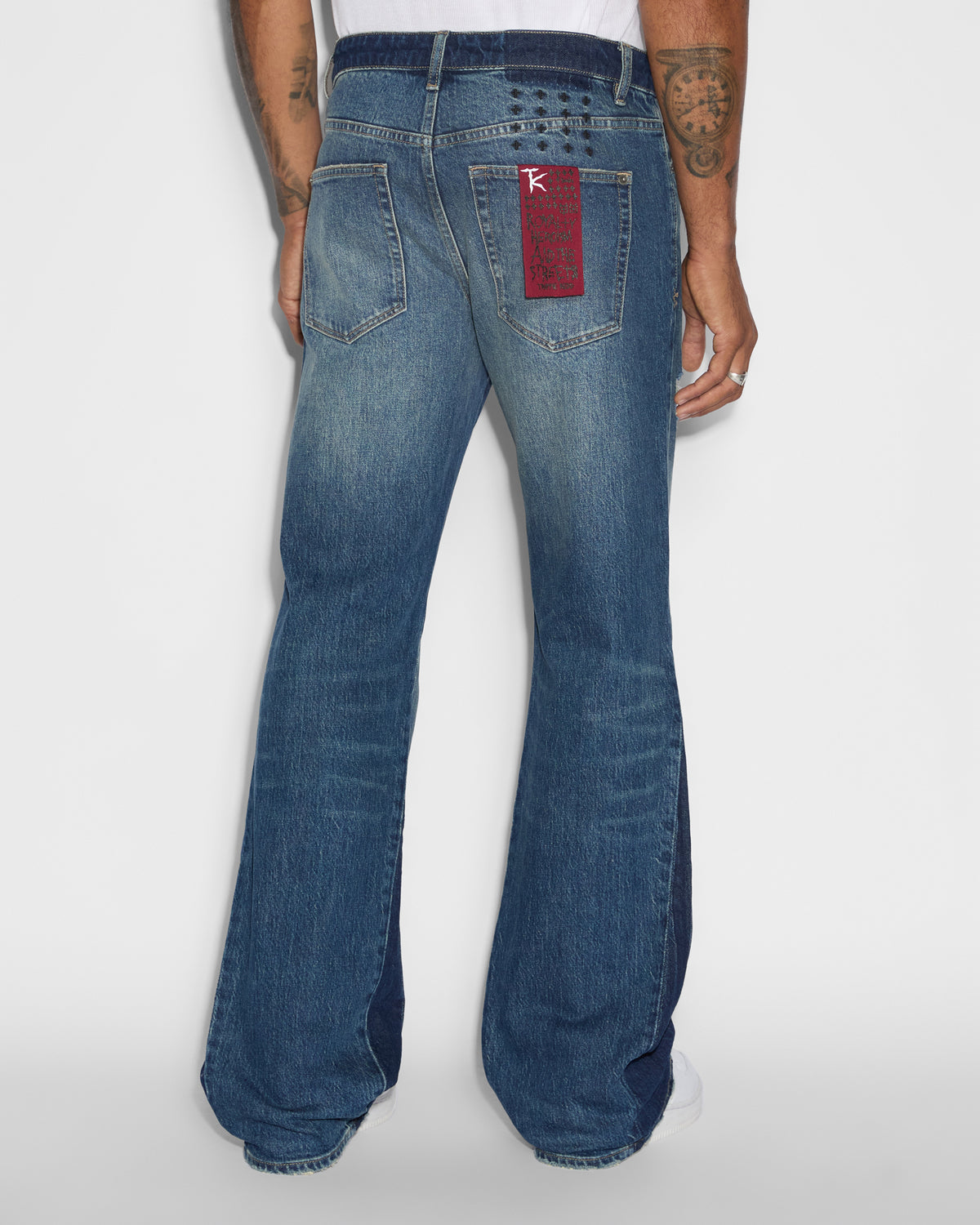 MENS BRONKO TRIP SPLICED DENIM JEANS