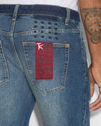 MENS BRONKO TRIP SPLICED DENIM JEANS