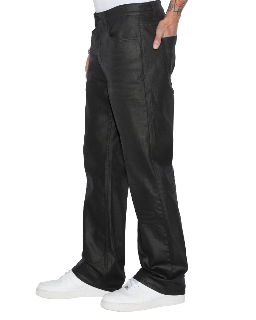 Bronko Wax Wash Bootcut Jeans - Black Denim | Ksubi ++