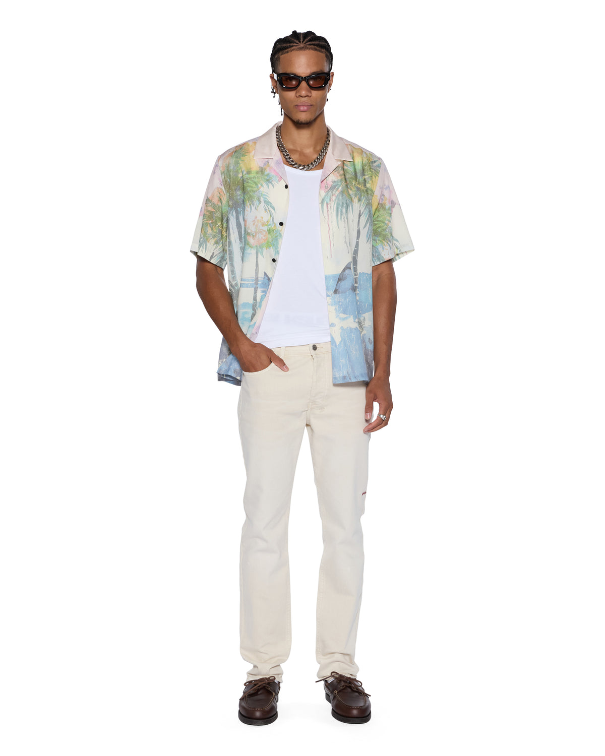 Mens Chitch 1999 Ivory Slim Denim Jeans - Beige