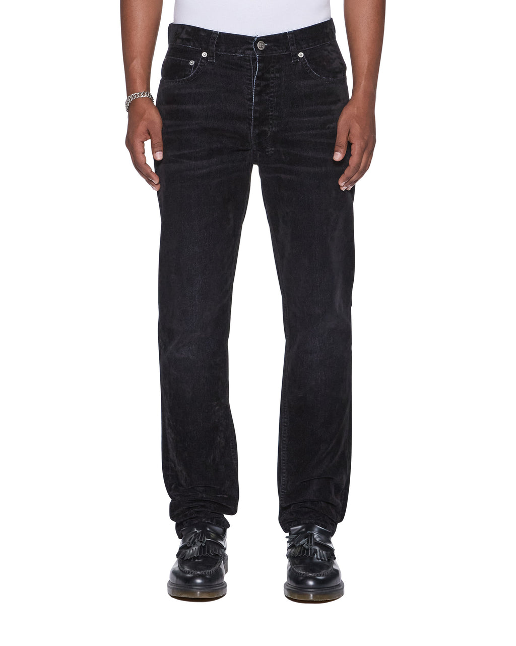 Mens Chitch Black Blur Slim Denim Jeans - Black