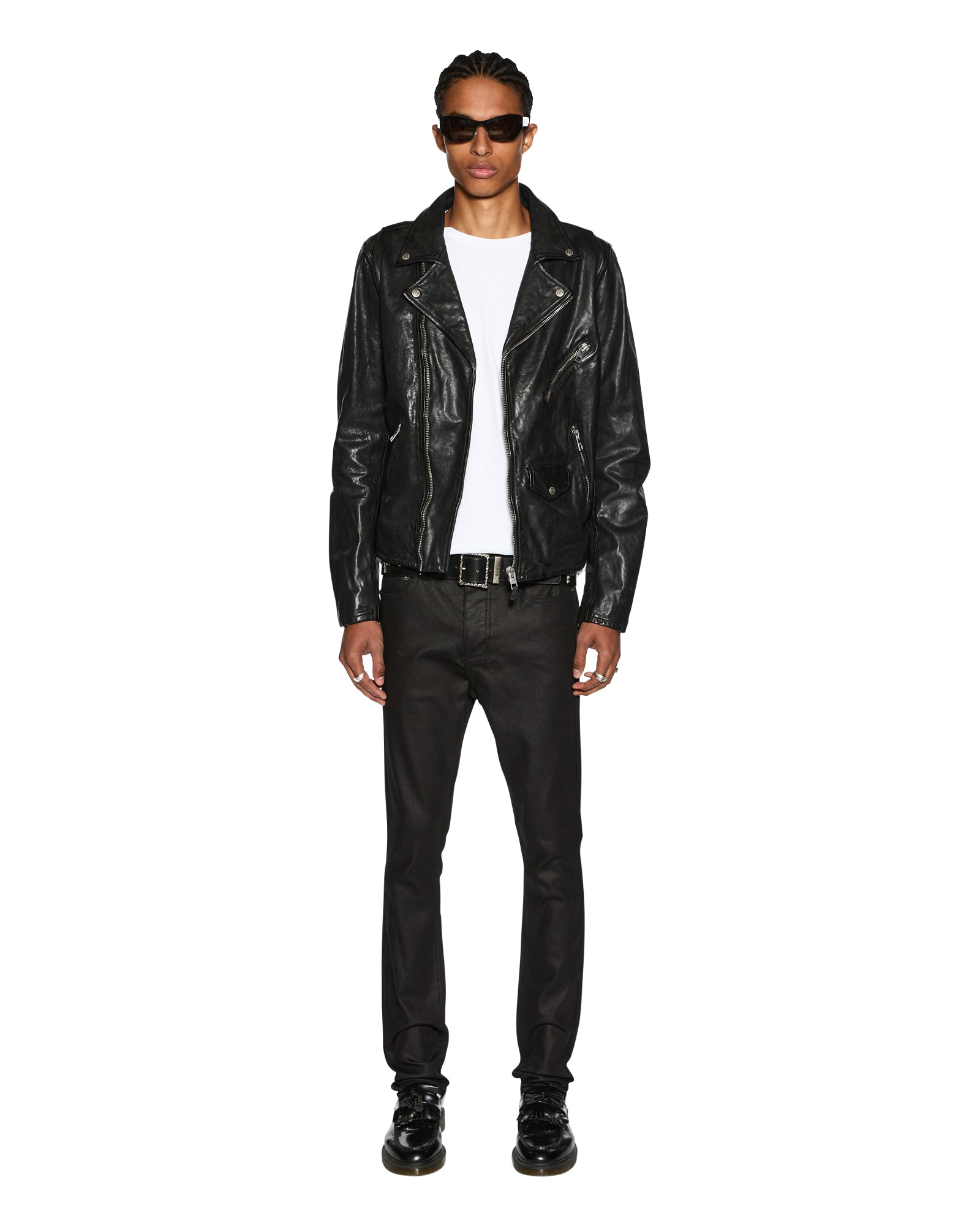 MENS CHITCH BLACK WAX DENIM JEANS