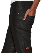 MENS CHITCH BLACK WAX DENIM JEANS