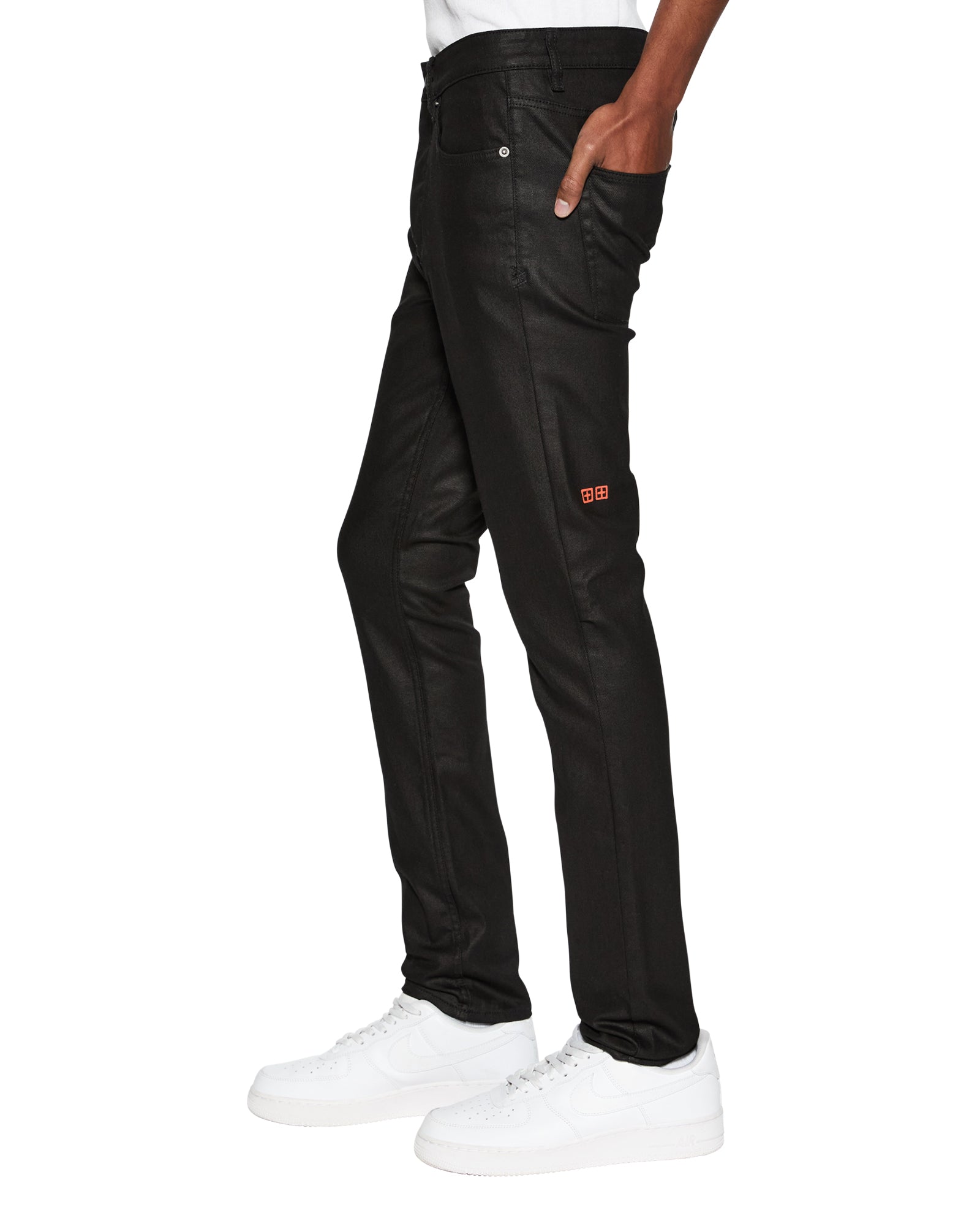 MENS CHITCH BLACK WAX DENIM JEANS